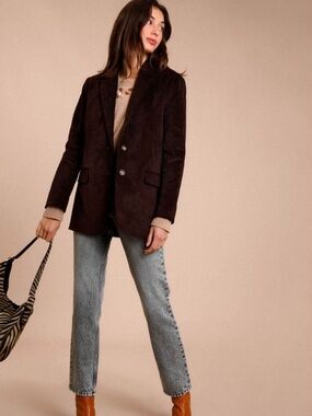 Rouje Jacques Blazer/ Jacket - Brown Corduroy
